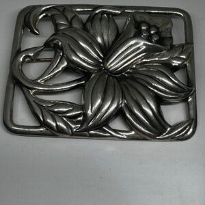 Vintage Danecraft Sterling Silver Flower Brooch  Pin C Clasp 22 g